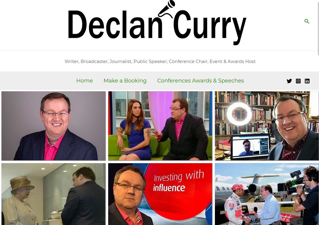 Declan Curry Journalist, Public Speaker, Conference Chair.